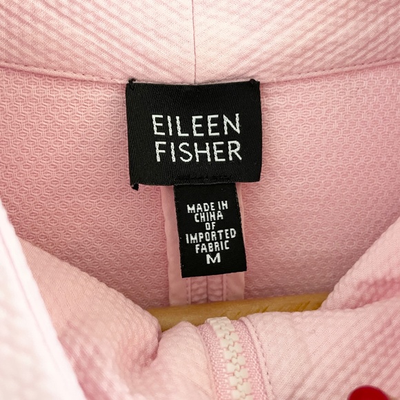 Eileen Fisher Jacket Pastel Darling Seersucker Baby pink Sustainale Pockets Sz M - Picture 3 of 11